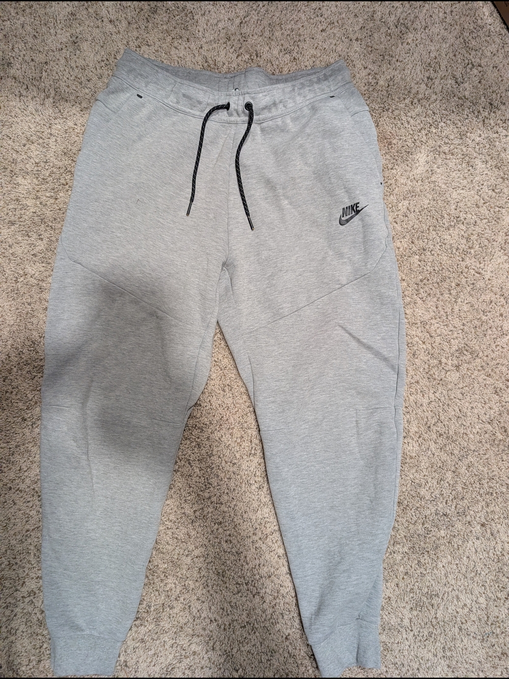 Nike Tech Grey Jogger Sweatpants with Black Logo